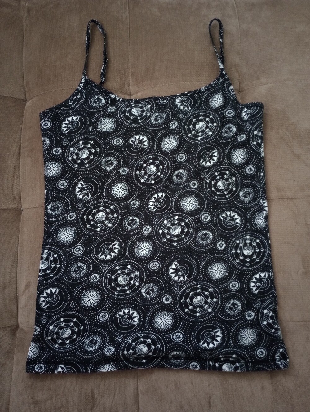 Adult - Aeropostale Black And White Celestial Pattern Camisole
